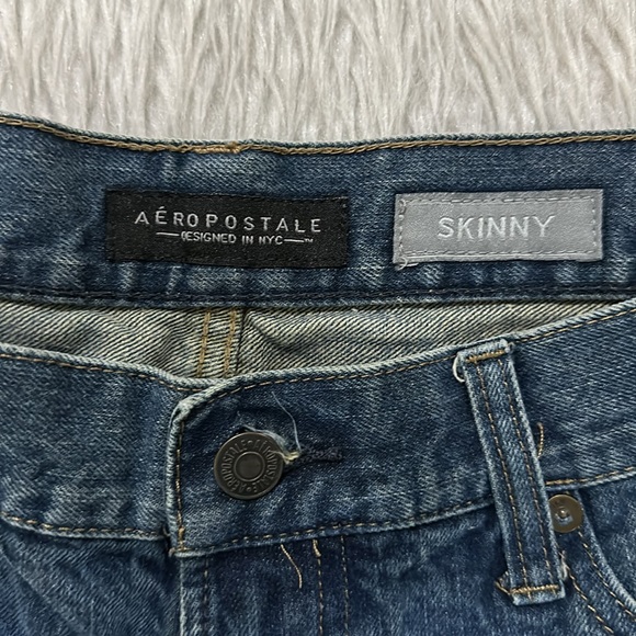 Aeropostale skinny distressed denim jeans size 34 - Picture 8 of 11
